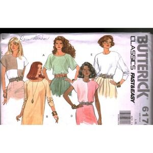 Butterick 6170 Vintage 90s Misses Pullover Top Sewing Pattern Size L-XL 16-22